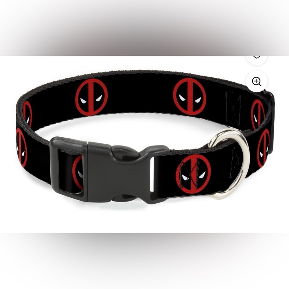 NWT Buckle-Down Marvel Deadpool pet collar size Small